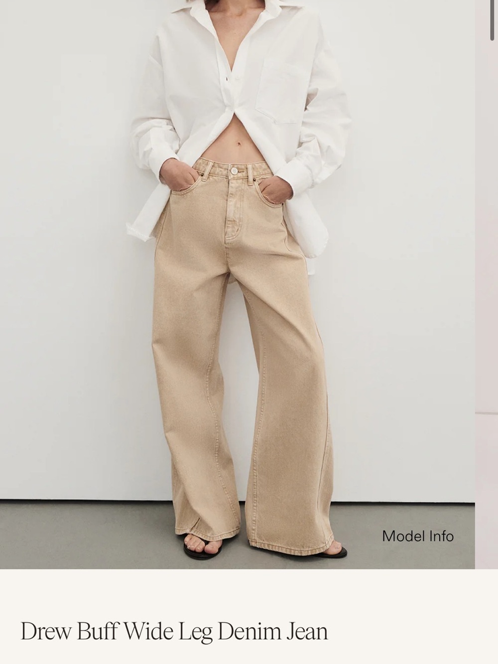 DISSH Wide Leg Jeans - Buff